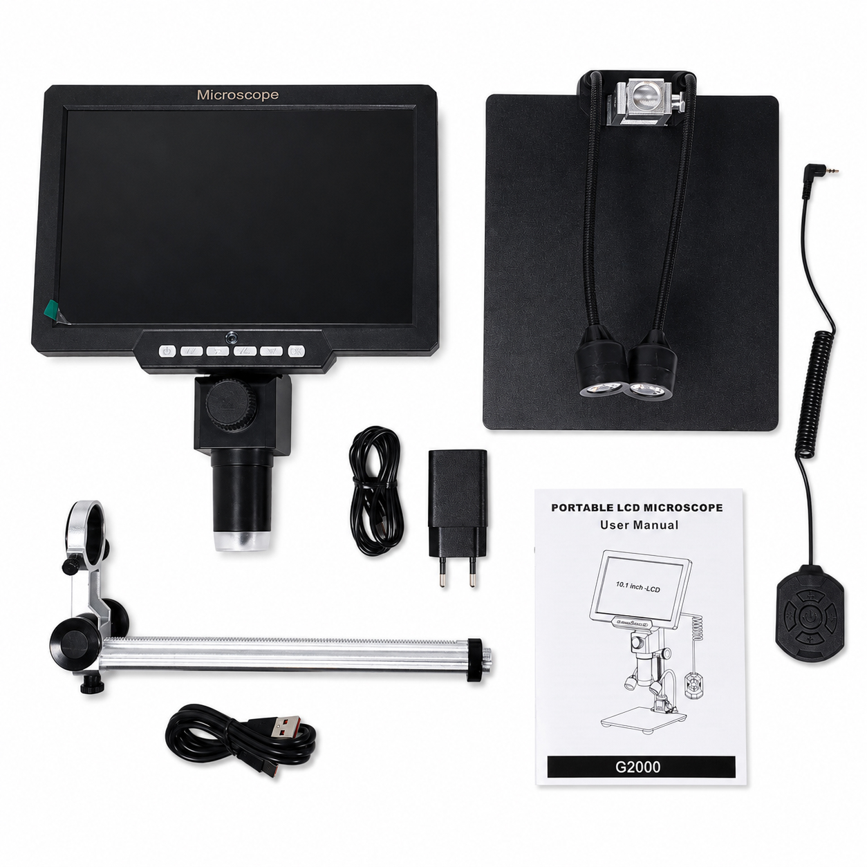 Gambar produk Easyo Mikroskop Digital 12MP 2000X dengan Monitor and Aluminium Stand - G2000 - 6