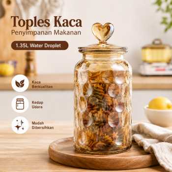 One Two Cups Toples Kaca Penyimpanan Makanan Kedap Udara 1.35L - GFS138