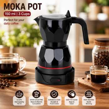 Haof Moka Pot Teko Kopi Espresso Maker Stovetop 3 Cup 150ml - LI30