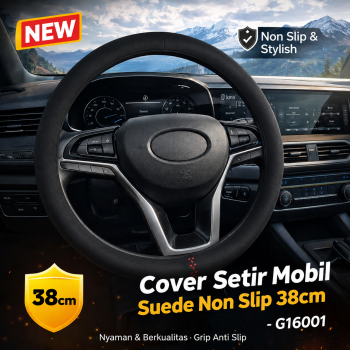 AUTOJZ Cover Setir Mobil Suede Non Slip Ultra Thin Steering Wheel 38cm - V30