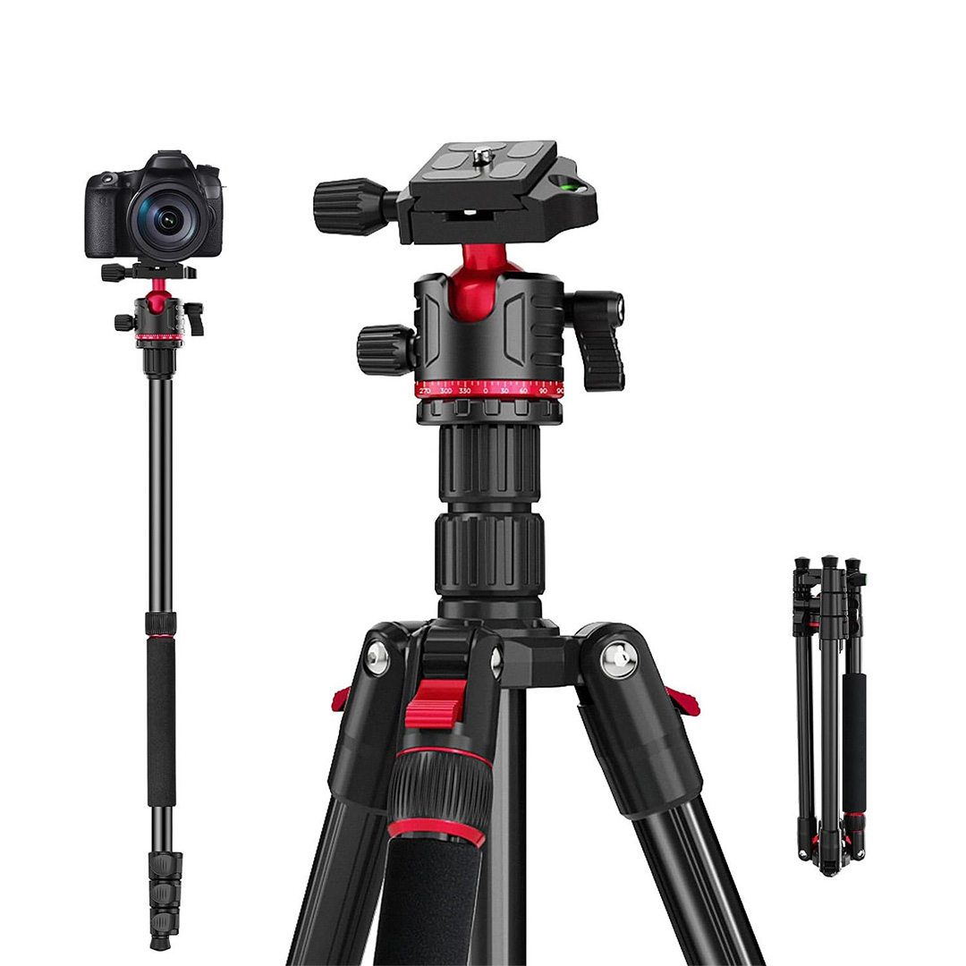 Gambar produk APEXEL Tripod Kamera Profesional Pan Head 360 Panoramic 1.73M - APL-JJ031 - 4