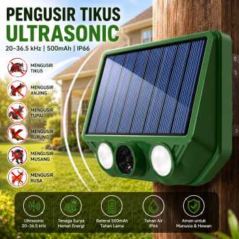 JUBES Pengusir Tikus Ultrasonic Solar Power Mouse Repellent 500mAh - MS-211