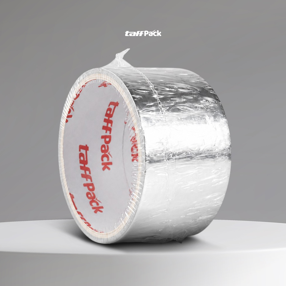 Gambar produk TaffPACK Lakban Aluminium Foil Tape Tahan Panas Anti Bocor 0.06mm 5cmx5M - INU162 - Kemasan
