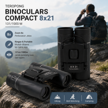 Gambar produk APEXEL Teropong Binoculars Compact Zoom 8x21 - APS-8X21