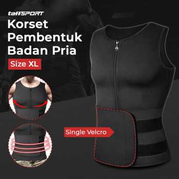 TaffSPORT Korset Pembentuk Badan Pria Shaper Corset Vest Single Velcro - MWL10
