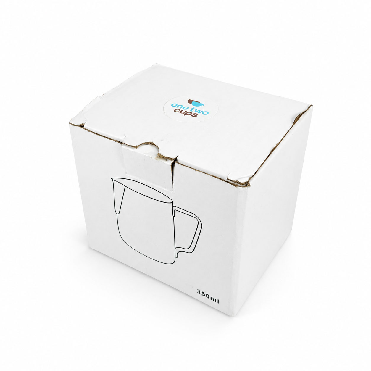 Gambar produk One Two Cups Milk Jug Pitcher Susu Latte Art Espresso Stainless Steel 350ml - DR-360 - Kemasan