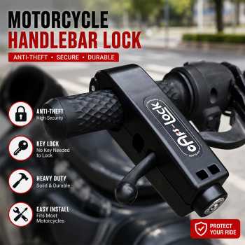Gambar produk Trav Kunci Stang Motor Gembok Anti Theft Grip Handlebar Lock - GC30