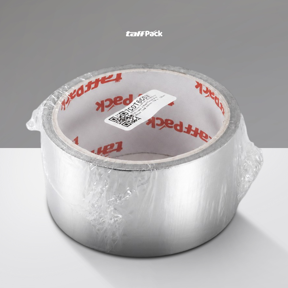 Gambar produk TaffPACK Lakban Aluminium Foil Tape Tahan Panas Anti Bocor 5cmx10M - YX10 - Kemasan