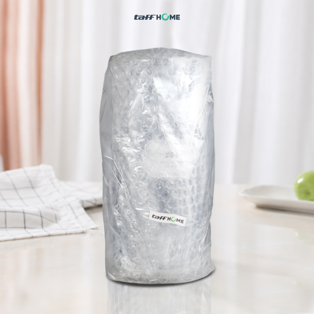Gambar produk TaffHOME Vas Bunga Kaca Estetik Nordic Ribbon Flower Vase - BT-65 - Kemasan