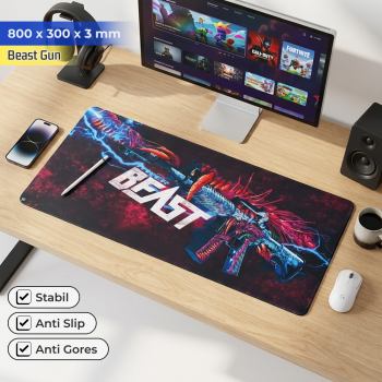 Gambar produk Mouse Pad Gaming XL Desk Mat Beast Gun - MP005