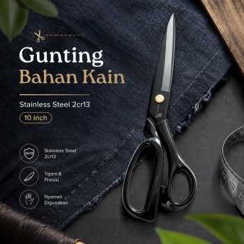 KNIFEZER Gunting Bahan Kain Jahit Stainless Steel 2cr13 10 Inch - S-120