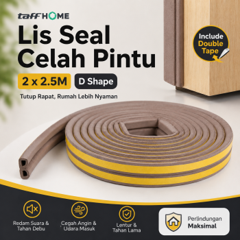 TaffHOME Lis Penutup Celah Pintu Penghalang Debu Door Seal 2x2.5M - ESPV5