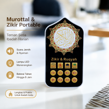 ZHE Speaker Murottal Al-Quran Ruqyah Audio Islami Portable with LED - ZK60 Pro