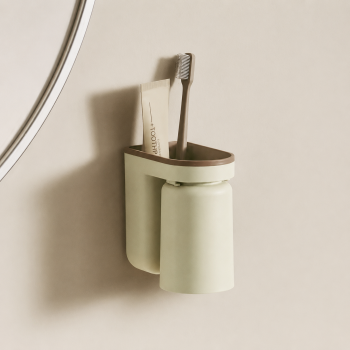 SAYYO Rak Sikat Gigi dan Gelas Toothbrush Storage Cup Rack Holder - G1806