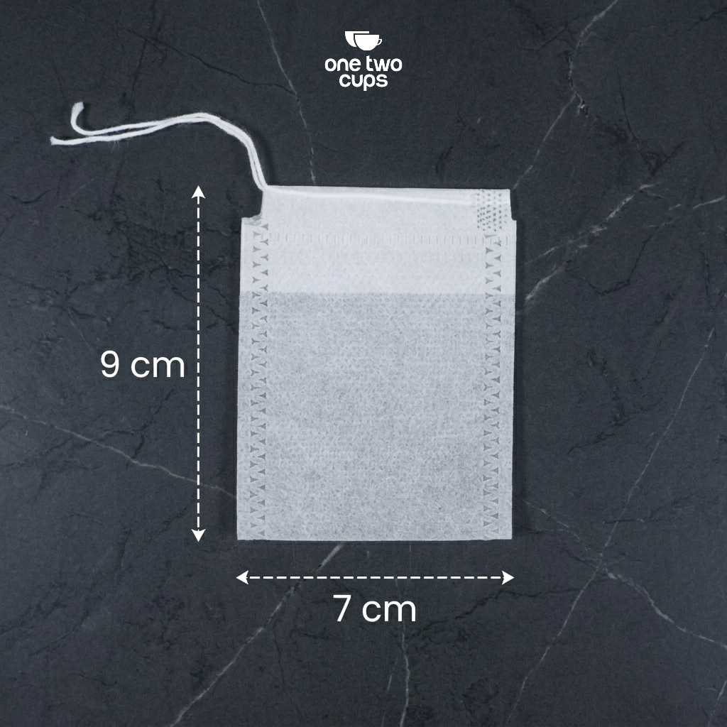 Gambar produk One Two Cups Kantong Teh Celup Kain Saringan Tea Bag Disposable 100PCS 7x9cm - M100 - 8