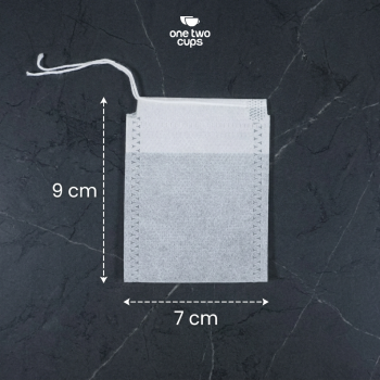 Gambar produk One Two Cups Kantong Teh Celup Kain Saringan Tea Bag Disposable 100PCS 7x9cm - M100 - 8