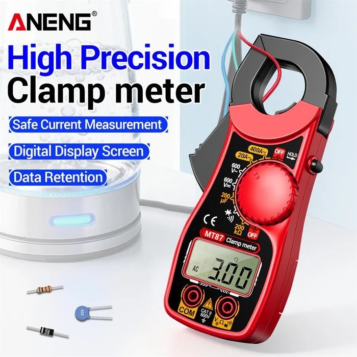 Gambar produk ANENG Digital Multimeter Tang Ampere Voltage NCV Tester Clamp 600V - MT87 - Utama