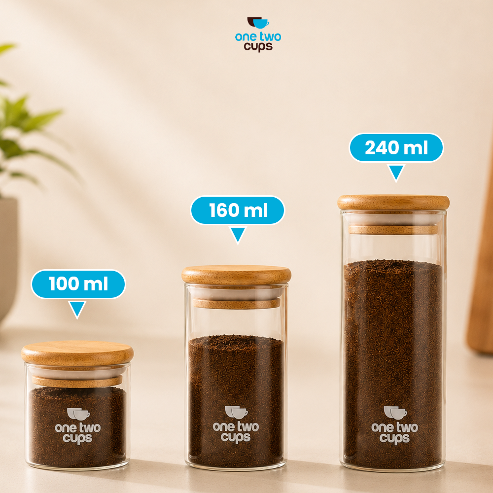 One Two Cups Toples Kaca Penyimpanan Makanan Storage Glass Jar 160ml - J001 Gambar produk One Two Cups Toples Kaca Penyimpanan Makanan Storage Glass Jar 160ml - J001 - 7