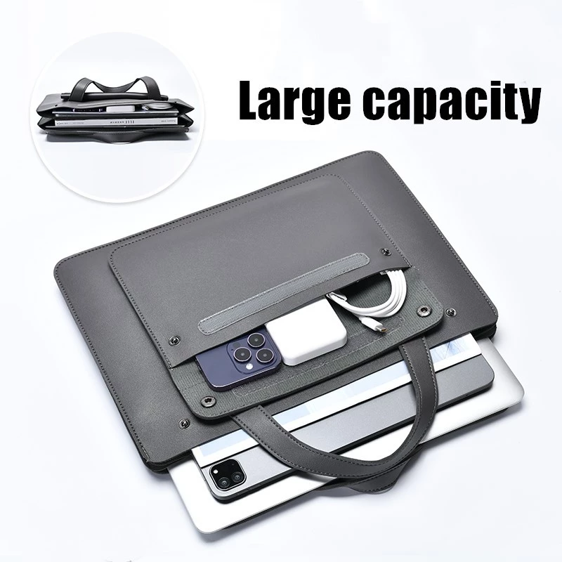 Gambar produk CYBER Tas Laptop Sleeve Bag Leather with Handle 13 Inch - AG-1315 - 2
