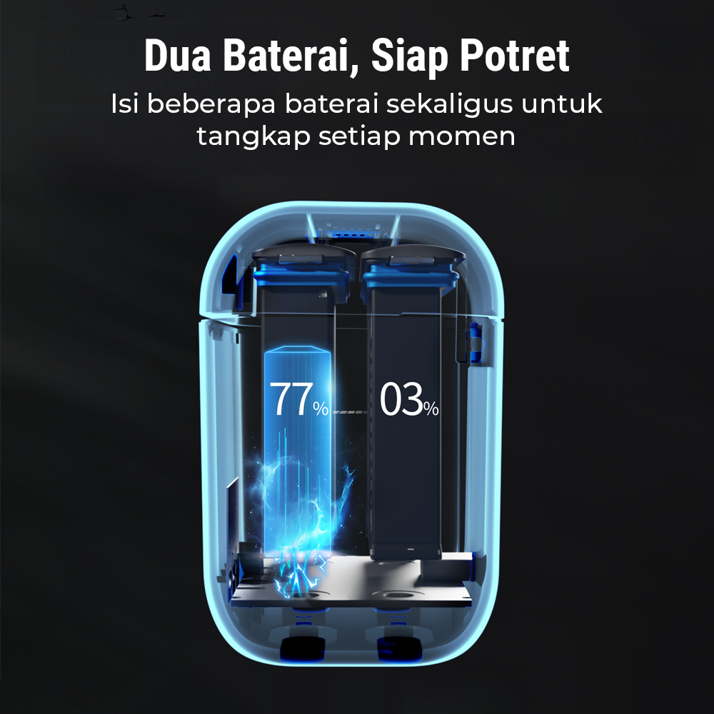 Gambar produk Charger Baterai Box Insta360 X4 Fast Charging LED 2 Slot - CH2-X4-02 - 1