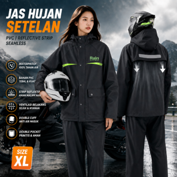 QUANYAN Jas Hujan Setelan Motor Seamless PVC Waterproof Raincoat - ZY-20