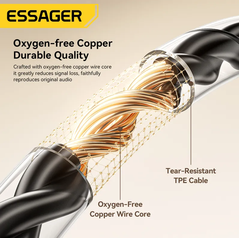 Gambar produk ESSAGER Earphones In Ear Gaming Wired Earphone Type C 1.2M with Mic - S25 - 2