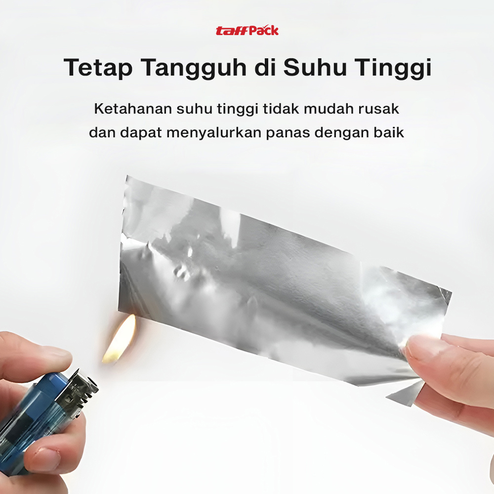 Gambar produk TaffPACK Lakban Aluminium Foil Tape Tahan Panas Anti Bocor 0.06mm 5cmx5M - INU162 - 2