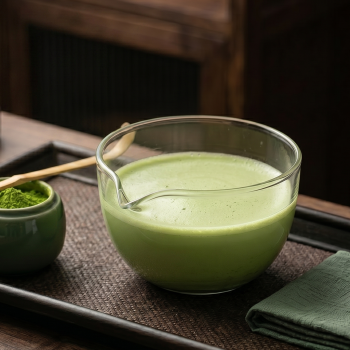 OYCHA Mangkuk Teh Chawan Kaca Transparent Japanese Matcha Bowl - D65