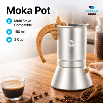 One Two Cups Moka Pot Teko Kopi Espresso Coffee Maker Stovetop - Z75