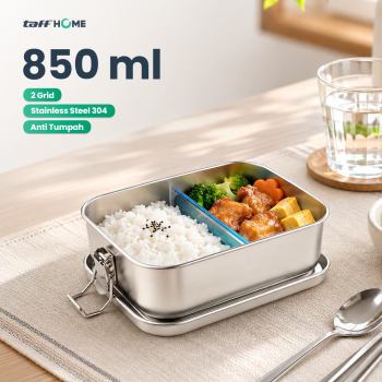 TaffHOME Kotak Makan Lunch Box Stainless Steel 304 with Partition - UM58