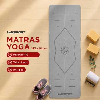 TaffSPORT Matras Yoga Mat Lipat Karpet Workout Anti Slip TPE 183x61cm - Q5