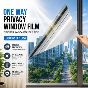 Viny Stiker Kaca Double Side Curtain Window Film One Way Privacy PET - AF10