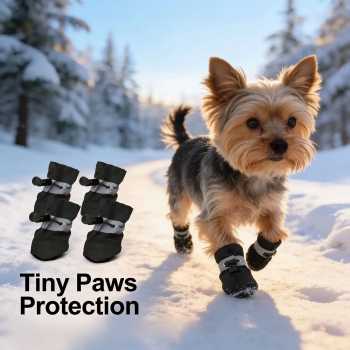 PELOV Sepatu Anjing Kucing Waterproof Anti Slip Boots 4 PCS - PL-1S