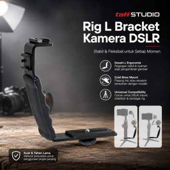 Gambar produk TaffSTUDIO L Bracket Handle Kamera DSLR Video Rig Flash Light Mount - XDV-1