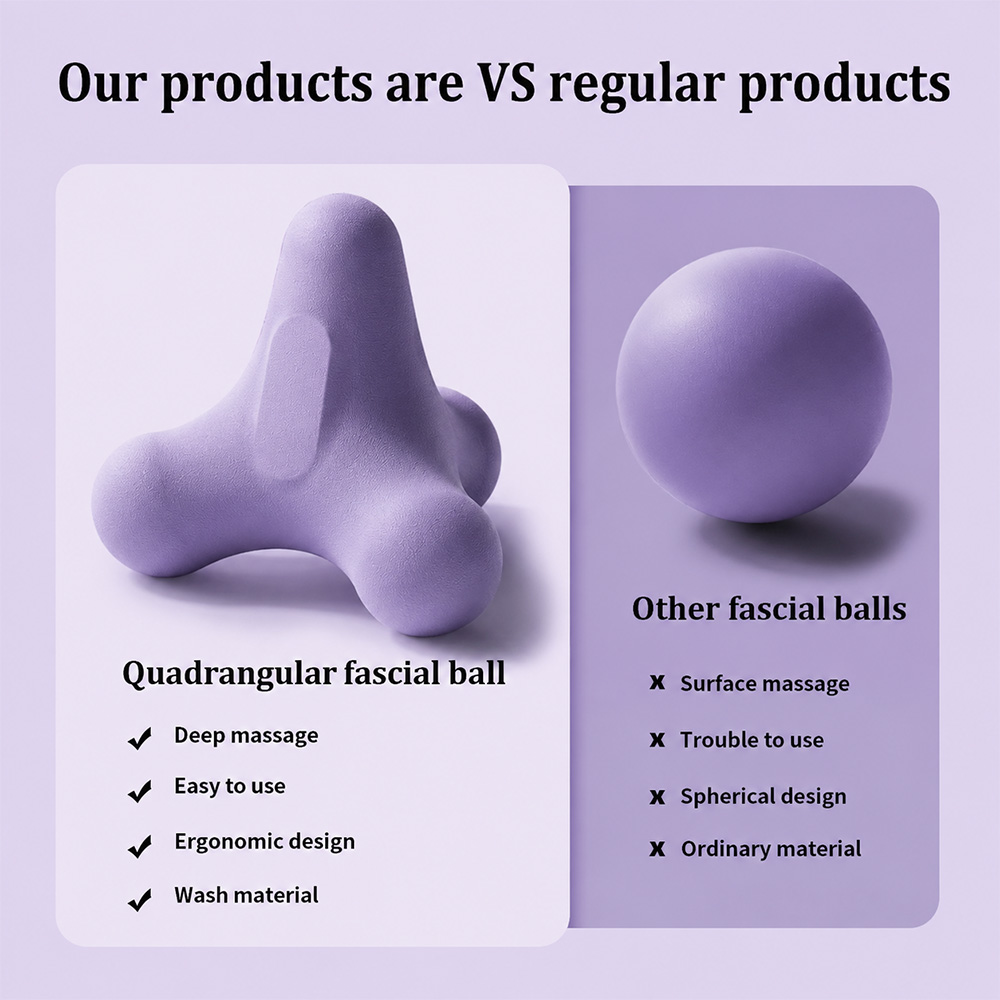 BENC Massage Ball Four Corner Fascia Alat Pijat Tubuh TPE Sport Fitnes - W-30 Gambar produk BENC Massage Ball Four Corner Fascia Alat Pijat Tubuh TPE Sport Fitnes - W-30 - 5