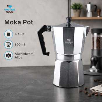 One Two Cups Moka Pot Teko Kopi Espresso Coffee Maker Stovetop - L10