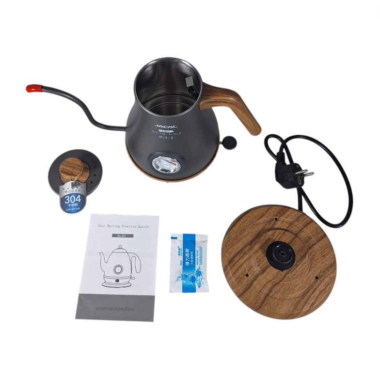 Gambar produk JACAL Teko Listrik Kopi Pemanas Air Leher Angsa Pour Over 800W 1L - GL-2005 - 7