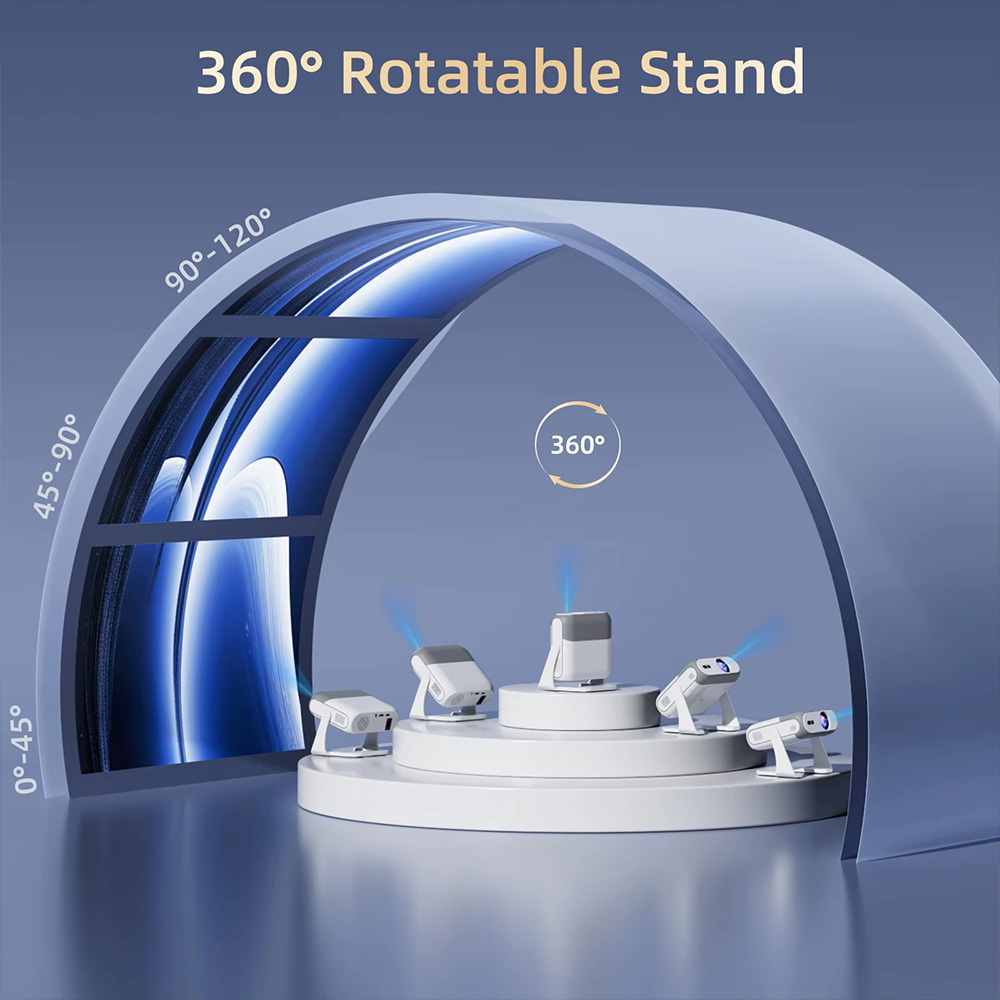 Gambar produk Xuan Proyektor Mini Portable Android 14 720P WiFi Dual Band 300 ANSI - HA116 - 5