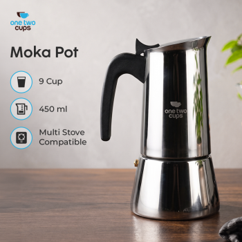 One Two Cups Moka Pot Teko Kopi Espresso Coffee Maker Stovetop - Z70