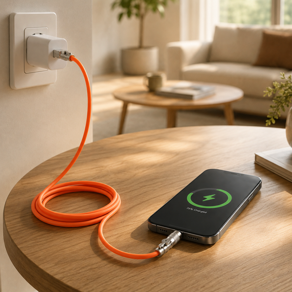 Gambar produk USLION Kabel Charger USB Type C Fast Charging 180 Rotation 2A 1M - USN1M - 5