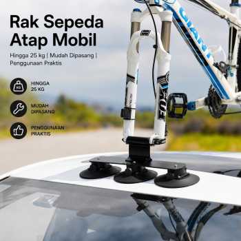DeROCK Rak Sepeda Atap Mobil Car Top Bike Rack Vacuum Suction Cup - XP100