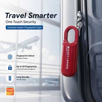 KOSTON Gembok Koper Fingerprint Sidik Jari Anti Maling Smart Padlock - KR-40