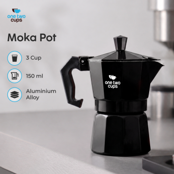 One Two Cups Moka Pot Teko Kopi Espresso Coffee Maker Stovetop - L10
