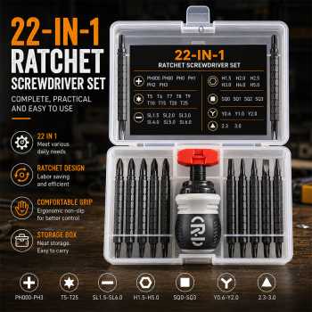 Stub Set Obeng Multifungsi Chrome Vanadium Steel Set Screwdriver - 26100