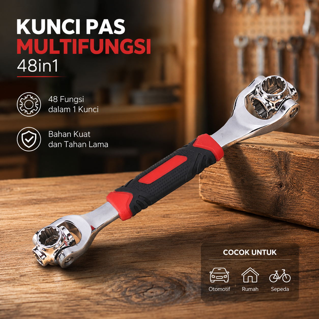 Gambar produk SAIKE Kunci Pas Buka Baut Mur Tinger Wrench Multifungsi 48in1 - GJ013 - Utama