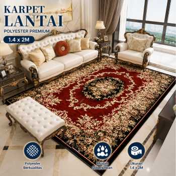 TaffHOME Karpet Lantai Permadani Persian Pattern Polyester 1.4x2M - BQ150