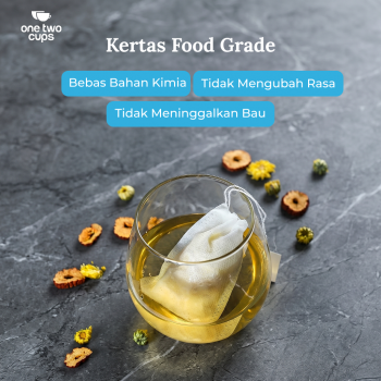 Gambar produk One Two Cups Kantong Teh Celup Kain Saringan Tea Bag Disposable 100PCS 5.5x7cm - M100 - 2