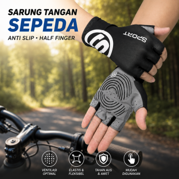 SUPERIDE Sarung Tangan Sepeda Gym Half Finger Gloves Breathable - TS-35