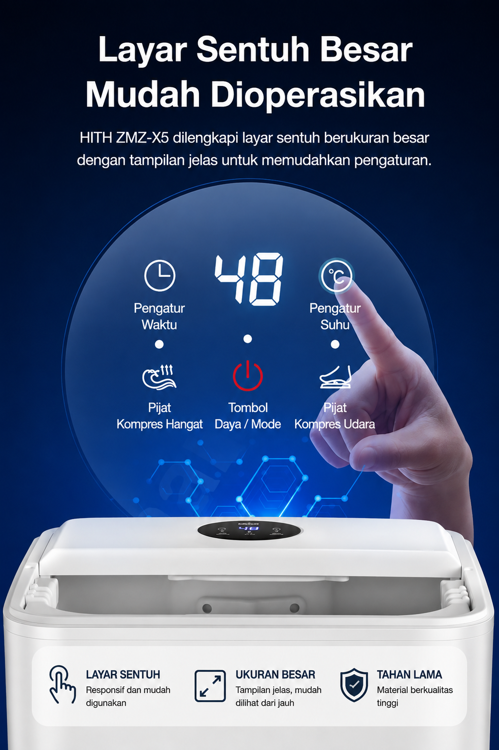 Gambar produk HITH Alat Pijat SPA Kaki Intelligent Foot Bath Massage Heating - YMZ-X6 - 5