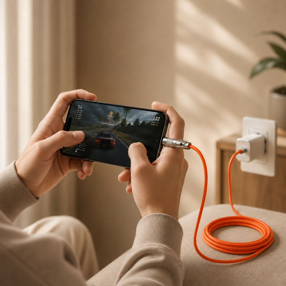 Gambar produk USLION Kabel Charger USB Type C Fast Charging 180 Rotation 2A 1M - USN1M - 6